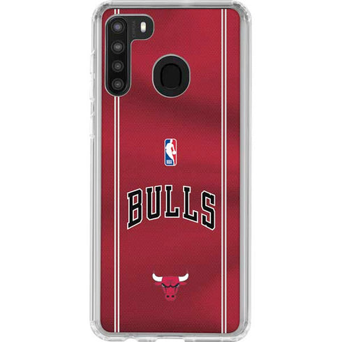 NBA Chicago Bulls Jersey Galaxy A21 Clear Case