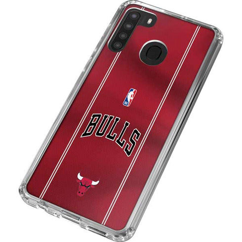 NBA Chicago Bulls Jersey Galaxy A21 Clear Case
