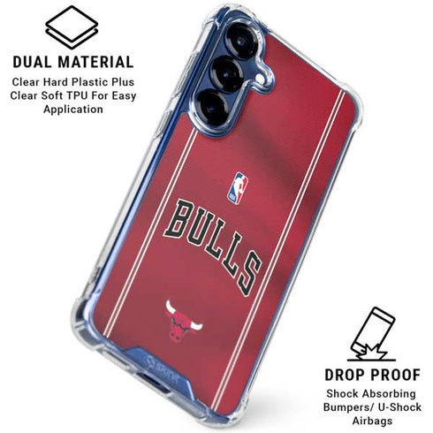 NBA Chicago Bulls Jersey Galaxy S25 Plus Clear Case