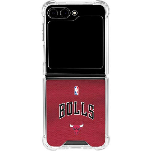 NBA Chicago Bulls Jersey Galaxy Z Flip5 5G Clear Case
