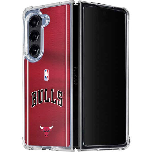 NBA Chicago Bulls Jersey Galaxy Z Fold5 5G Clear Case