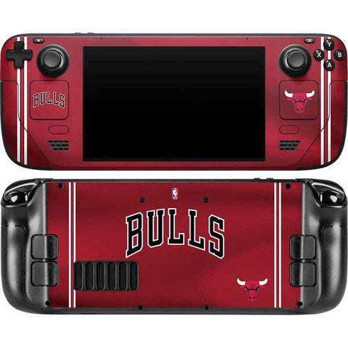 NBA Chicago Bulls Jersey Steam Deck Handheld Gaming Computer OLED Skin