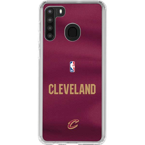 NBA Cleveland Cavaliers Jersey Galaxy A21 Clear Case