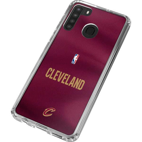 NBA Cleveland Cavaliers Jersey Galaxy A21 Clear Case