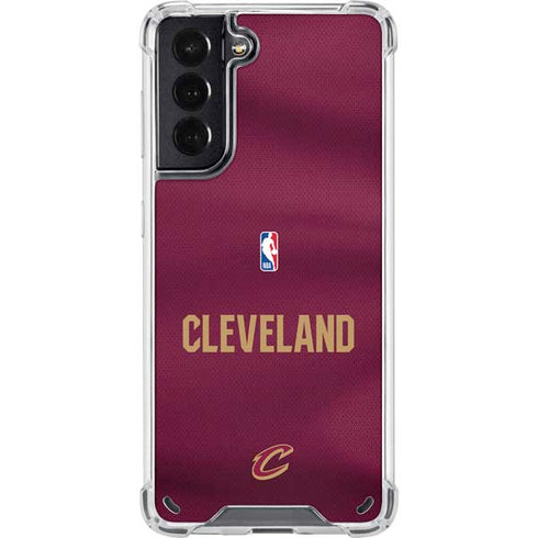NBA Cleveland Cavaliers Jersey Galaxy S21 5G Clear Case