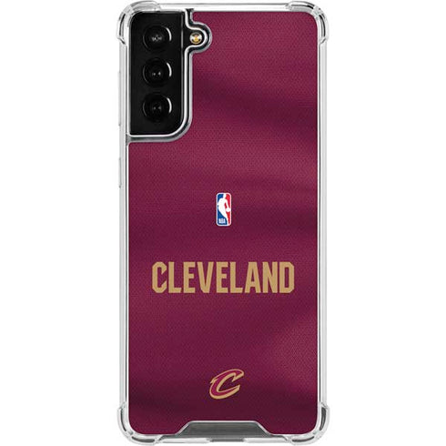NBA Cleveland Cavaliers Jersey Galaxy S21 FE Clear Case