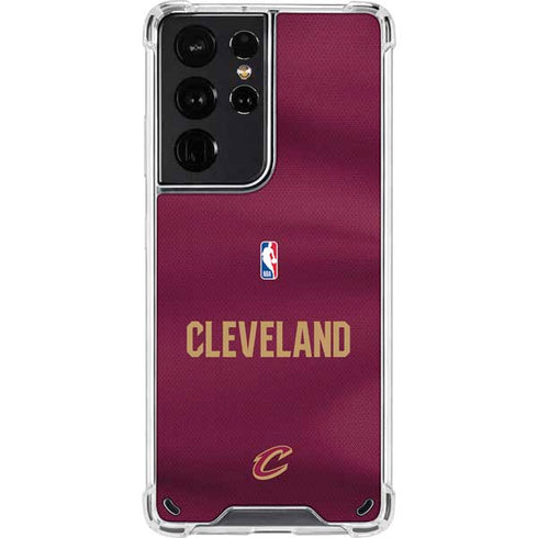 NBA Cleveland Cavaliers Jersey Galaxy S21 Ultra 5G Clear Case