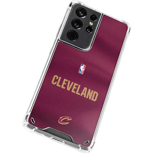 NBA Cleveland Cavaliers Jersey Galaxy S21 Ultra 5G Clear Case