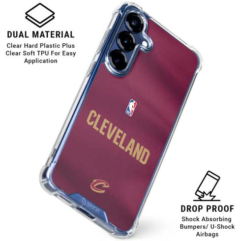 NBA Cleveland Cavaliers Jersey Galaxy S25 Plus Clear Case