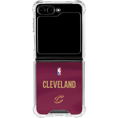 NBA Cleveland Cavaliers Jersey Galaxy Z Flip5 5G Clear Case