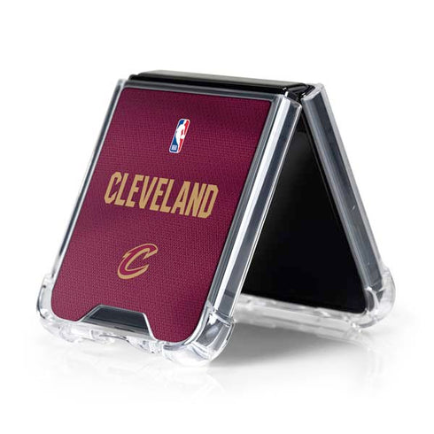 NBA Cleveland Cavaliers Jersey Galaxy Z Flip5 5G Clear Case