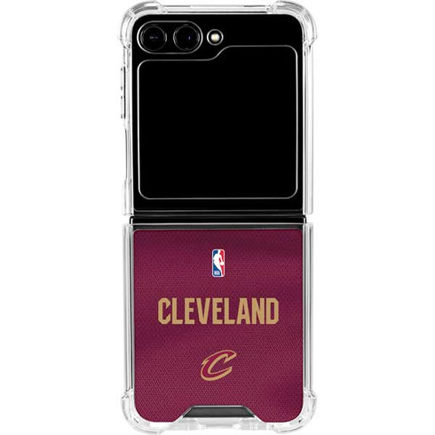 NBA Cleveland Cavaliers Jersey Galaxy Z Flip6 Clear Case