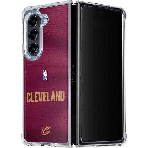 NBA Cleveland Cavaliers Jersey Galaxy Z Fold5 5G Clear Case