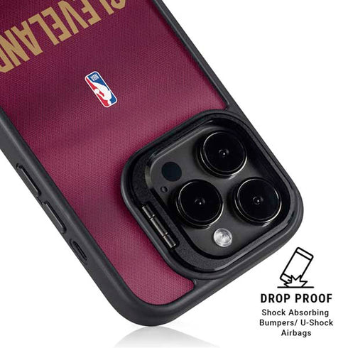 NBA Cleveland Cavaliers Jersey iPhone 15 Pro Kickstand Case