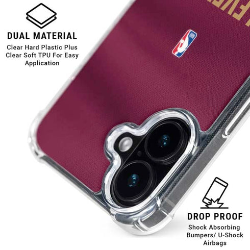 NBA Cleveland Cavaliers Jersey iPhone 16 Clear Case