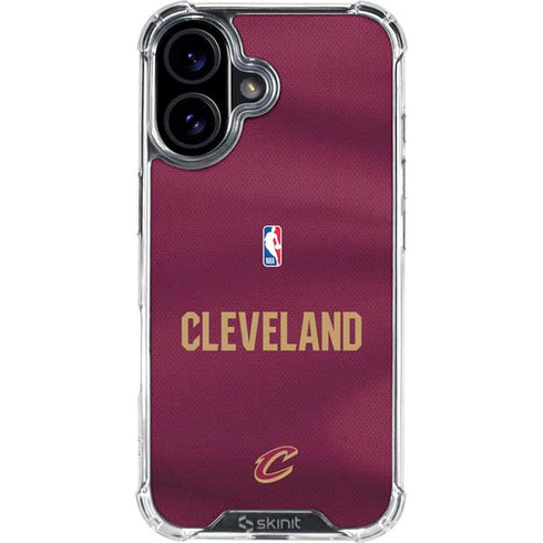 NBA Cleveland Cavaliers Jersey iPhone 16 Plus Clear Case