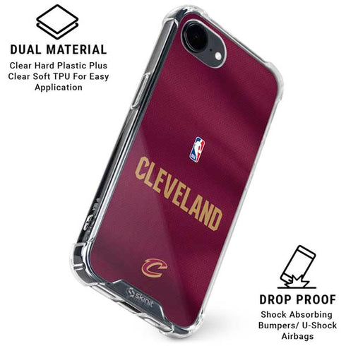 NBA Cleveland Cavaliers Jersey iPhone 16e Clear Case