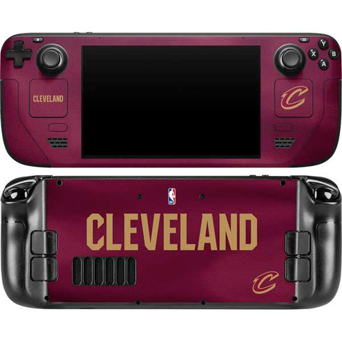 NBA Cleveland Cavaliers Jersey Steam Deck Handheld Gaming Computer OLED Skin