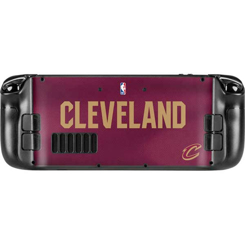 NBA Cleveland Cavaliers Jersey Steam Deck Handheld Gaming Computer OLED Skin