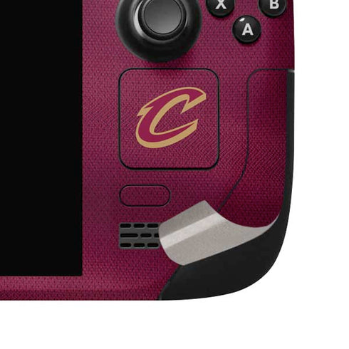 NBA Cleveland Cavaliers Jersey Steam Deck Handheld Gaming Computer OLED Skin