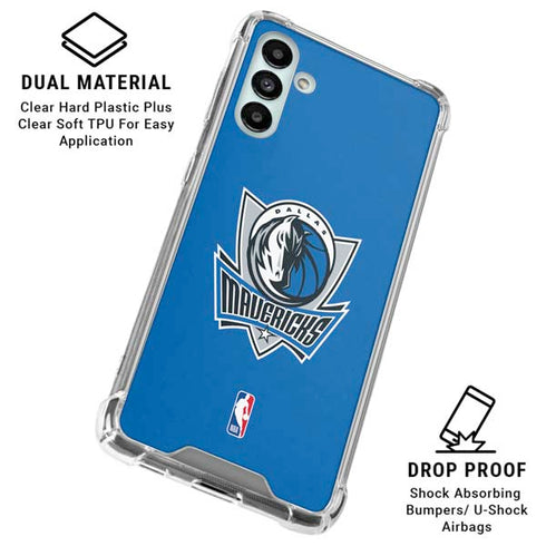 NBA Dallas Mavericks Distressed Galaxy A13 5G Clear Case