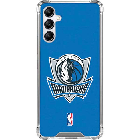 NBA Dallas Mavericks Distressed Galaxy A14 5G Clear Case