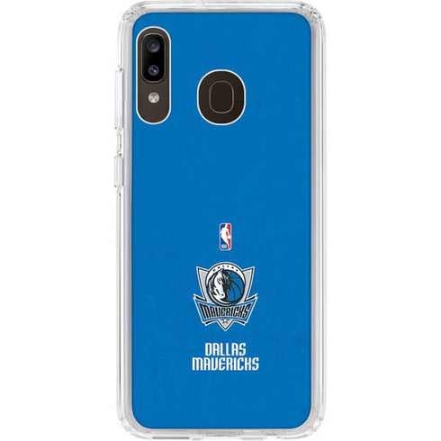 NBA Dallas Mavericks Distressed Galaxy A20 Clear Case