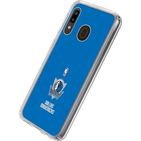 NBA Dallas Mavericks Distressed Galaxy A20 Clear Case