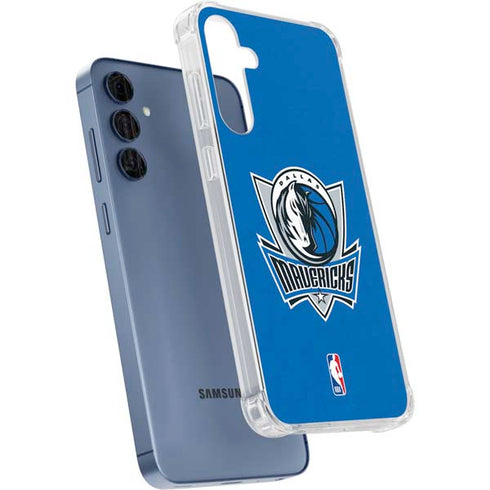 NBA Dallas Mavericks Distressed Galaxy A35 5G Clear Case