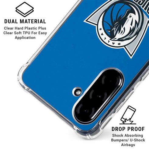 NBA Dallas Mavericks Distressed Galaxy A36 5G Clear Case