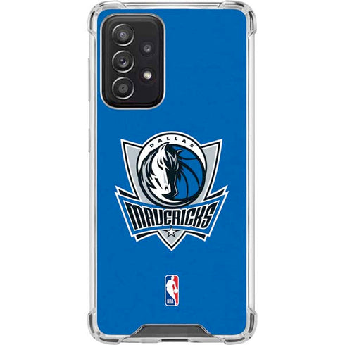 NBA Dallas Mavericks Distressed Galaxy A52 5G Clear Case