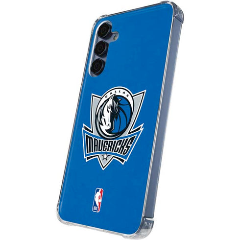 NBA Dallas Mavericks Distressed Galaxy A55 5G Clear Case