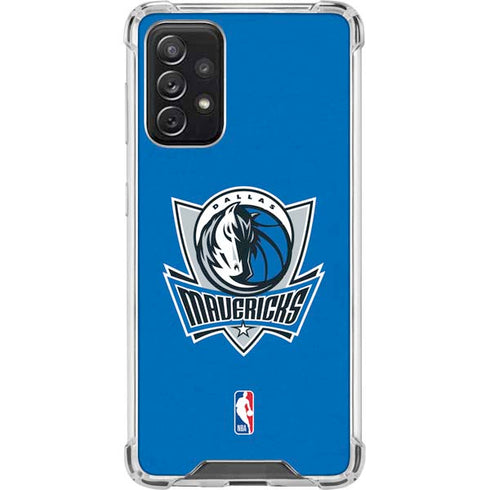NBA Dallas Mavericks Distressed Galaxy A72 5G Clear Case