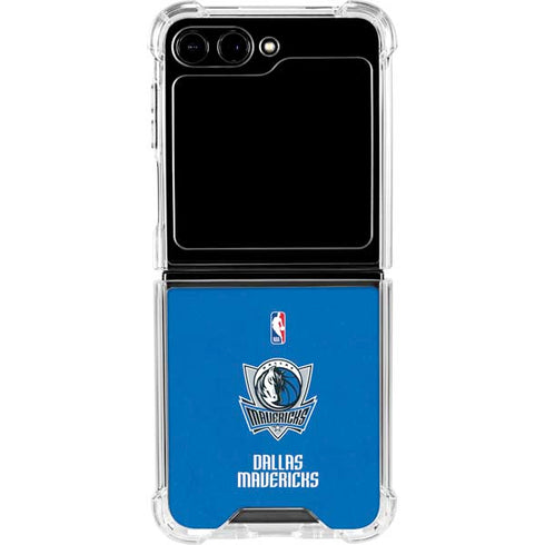NBA Dallas Mavericks Distressed Galaxy Z Flip5 5G Clear Case