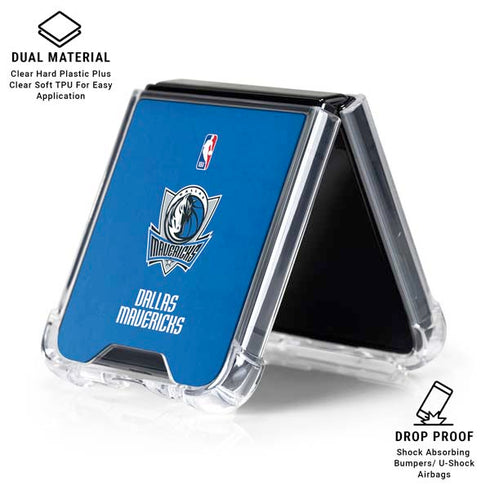 NBA Dallas Mavericks Distressed Galaxy Z Flip6 Clear Case