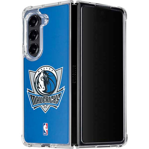NBA Dallas Mavericks Distressed Galaxy Z Fold5 5G Clear Case
