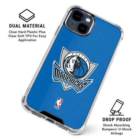 NBA Dallas Mavericks Distressed iPhone 14 Plus Clear Case