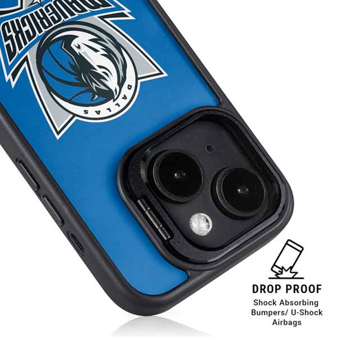 NBA Dallas Mavericks Distressed iPhone 15 Plus Kickstand Case