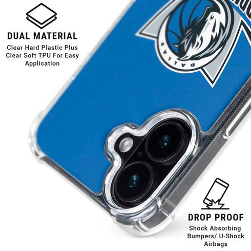 NBA Dallas Mavericks Distressed iPhone 16 Clear Case