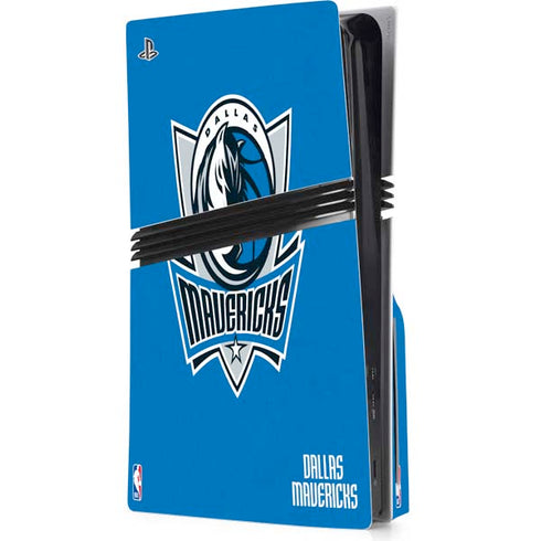 NBA Dallas Mavericks Distressed PS5 Pro Disk Console Skin