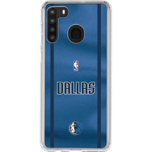 NBA Dallas Mavericks Jersey Galaxy A21 Clear Case