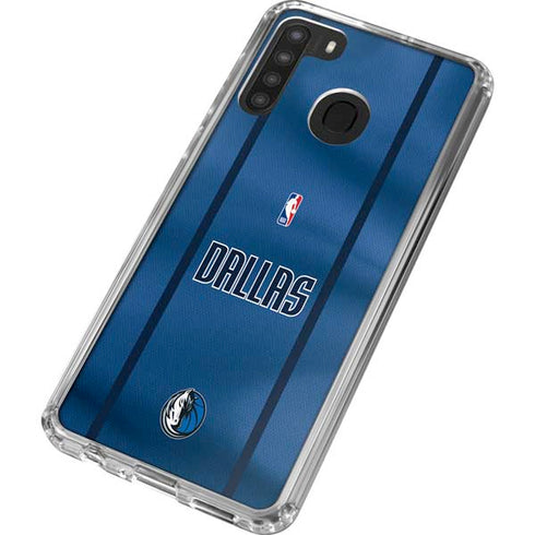 NBA Dallas Mavericks Jersey Galaxy A21 Clear Case
