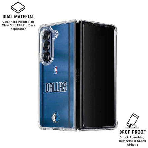 NBA Dallas Mavericks Jersey Galaxy Z Fold6 Clear Case