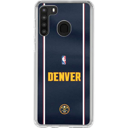NBA Denver Nuggets Jersey Galaxy A21 Clear Case