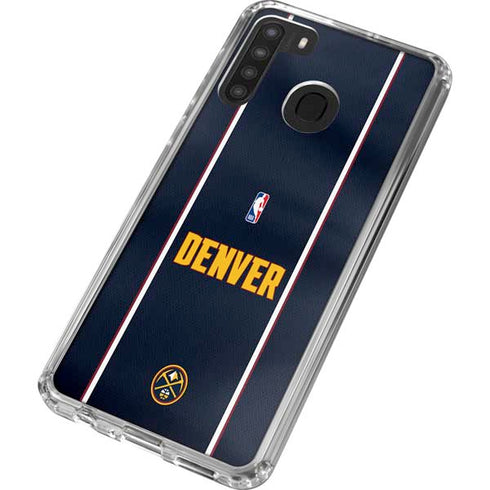 NBA Denver Nuggets Jersey Galaxy A21 Clear Case