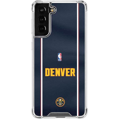 NBA Denver Nuggets Jersey Galaxy S21 FE Clear Case