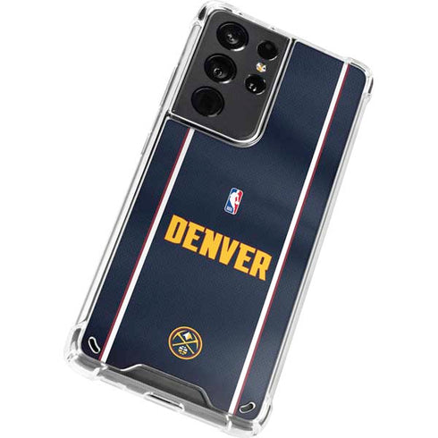 NBA Denver Nuggets Jersey Galaxy S21 Ultra 5G Clear Case
