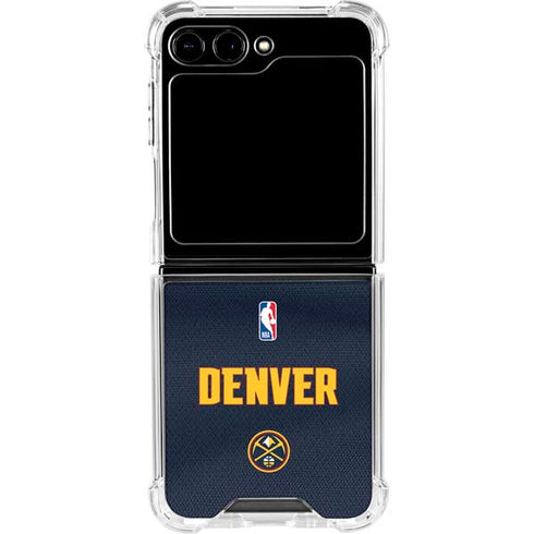 NBA Denver Nuggets Jersey Galaxy Z Flip6 Clear Case