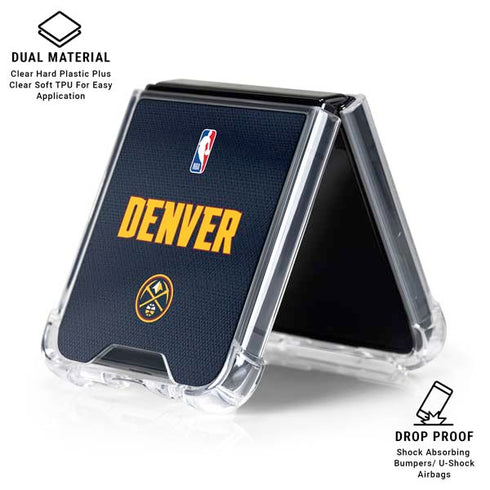 NBA Denver Nuggets Jersey Galaxy Z Flip6 Clear Case