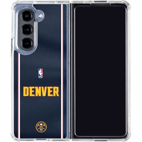 NBA Denver Nuggets Jersey Galaxy Z Fold5 5G Clear Case